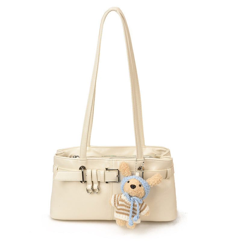 Women's Simple Retro Underarm Advanced Texture Commute Korean Shoulder Bags