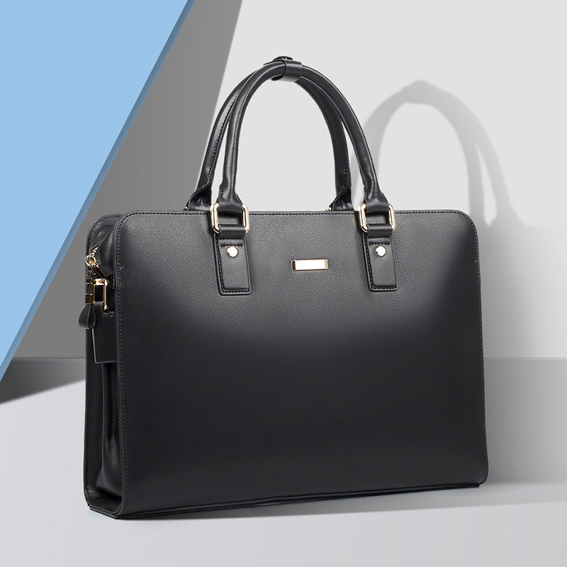 Men's Genuine Leather Business Large Capacity Cowhide Men's Briefcases