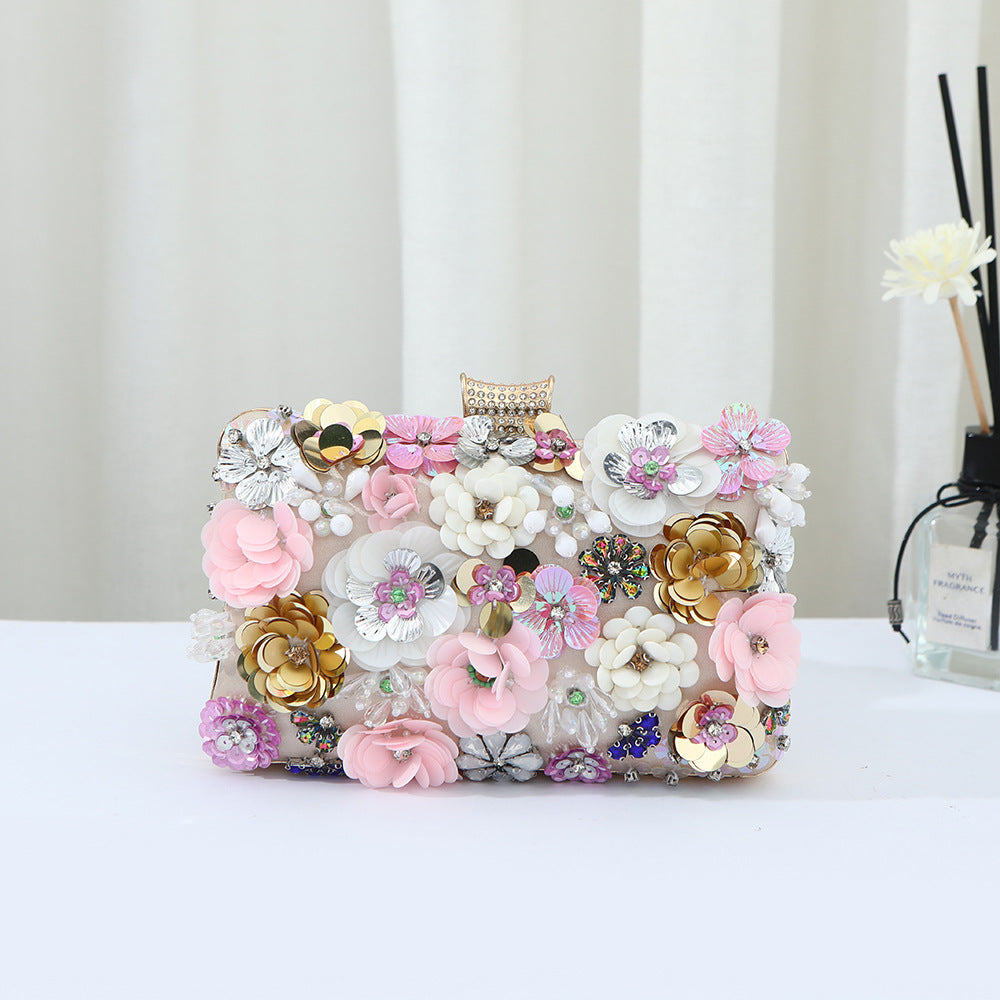 Women's Flowers Fashion Banquet Wedding Niche Dinner Bag