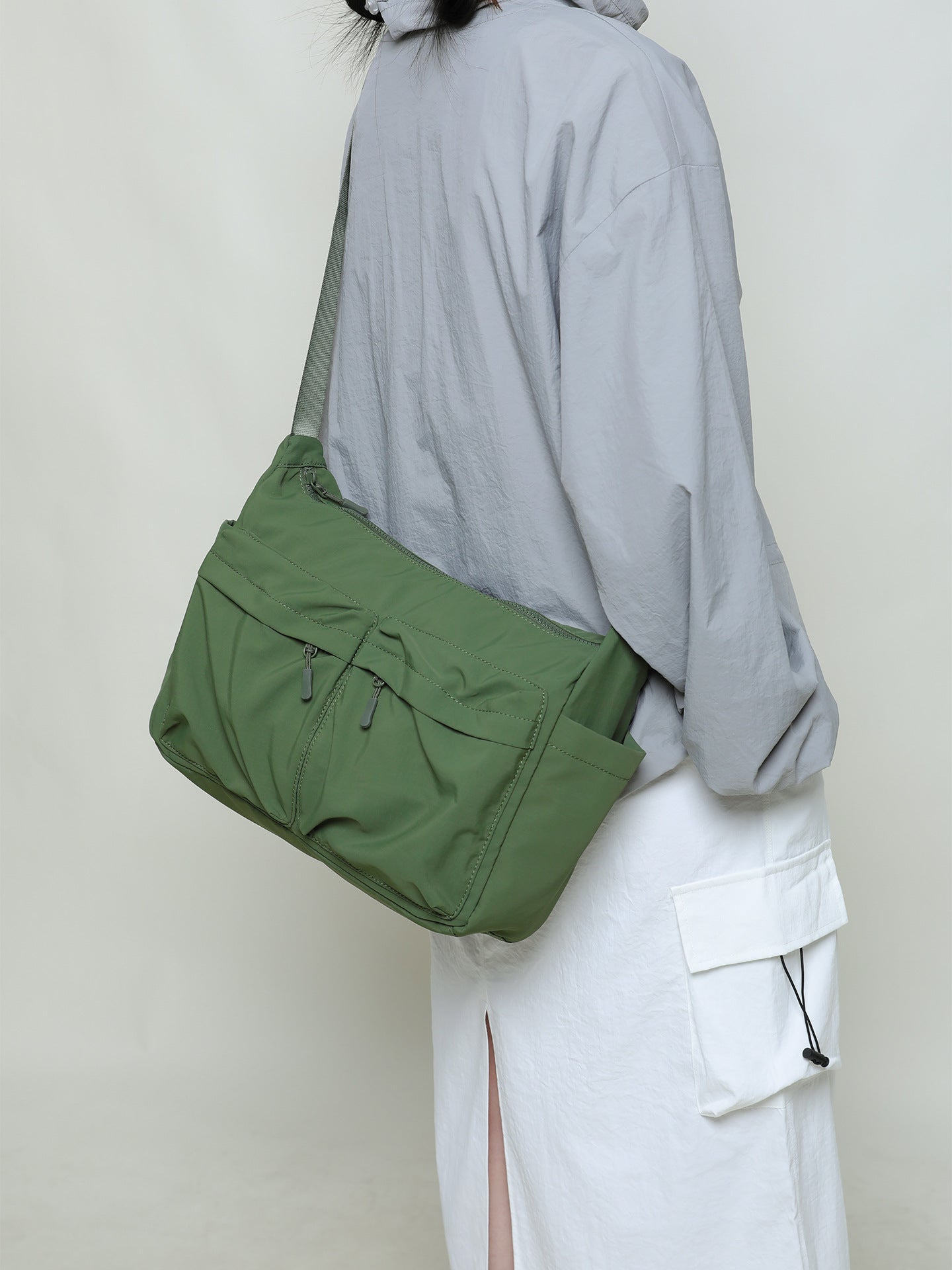Women's & Men's Nylon Neutral Lightweight Waterproof Large Capacity Women's Shoulder Bag