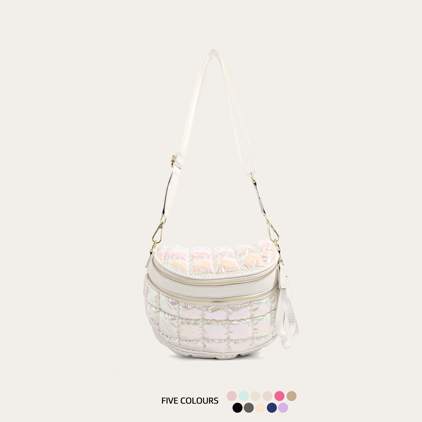 Women's Capacity Rhombus Portable Puff Cloud Double Women's Shoulder Bag