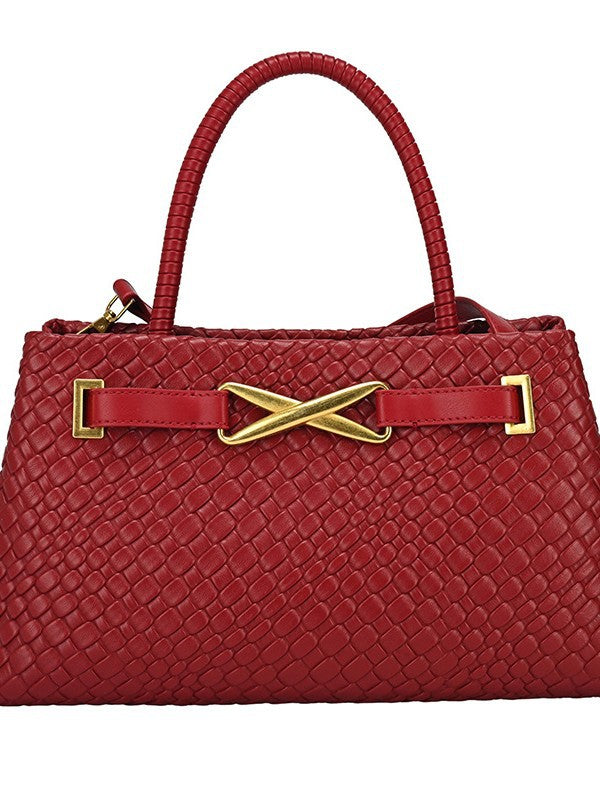 Women's High-grade Retro Commuter Woven Fashionable Small Square Bags