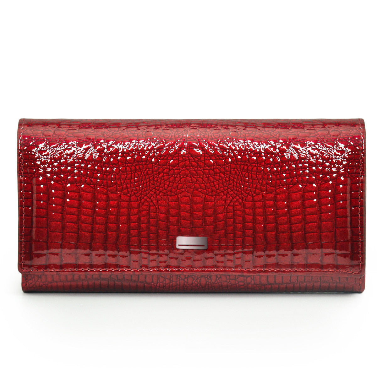 Women's Genuine Leather Magnetic Snap Multifunctional Large Capacity First Layer Long Ladies Wallet