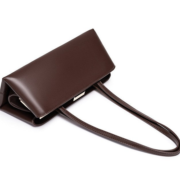 Women's Commuter Retro Clip Underarm Baguette High-grade Tote Bag