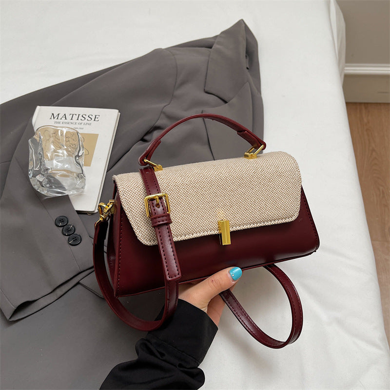 Women's Textured Commute Minimalist Spring Retro Solid Small Square Bag