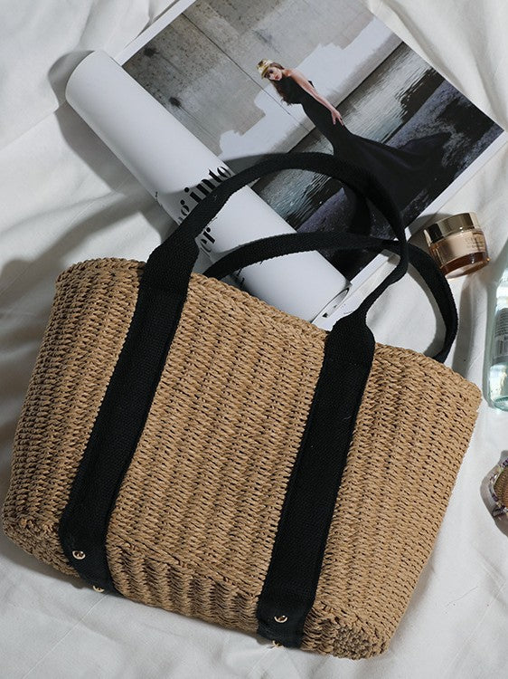 Women's Simple Large Capacity Straw Retro Fashion Bags