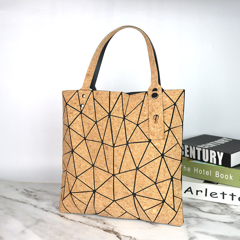 Women's Geometric High Sense Underarm Fashion Pleated Folding Tote Bag