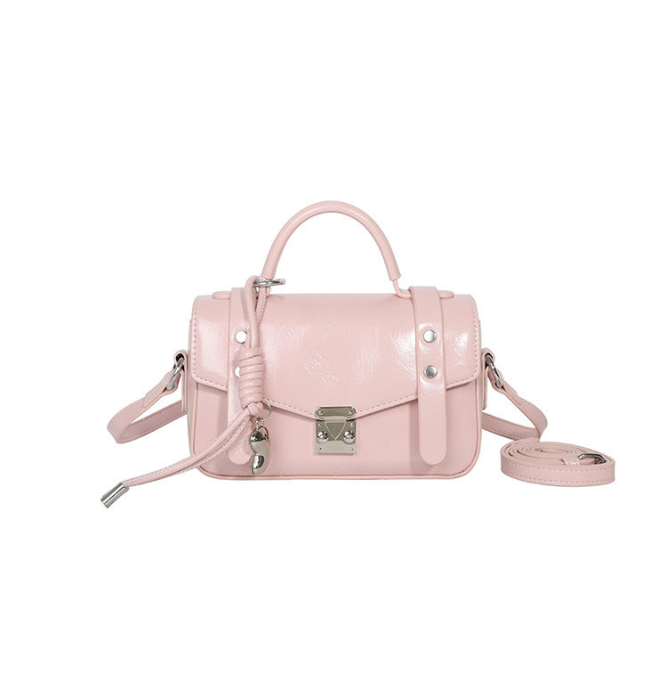 Women's Textured Portable Pouch Fashion Western Style Small Square Bag