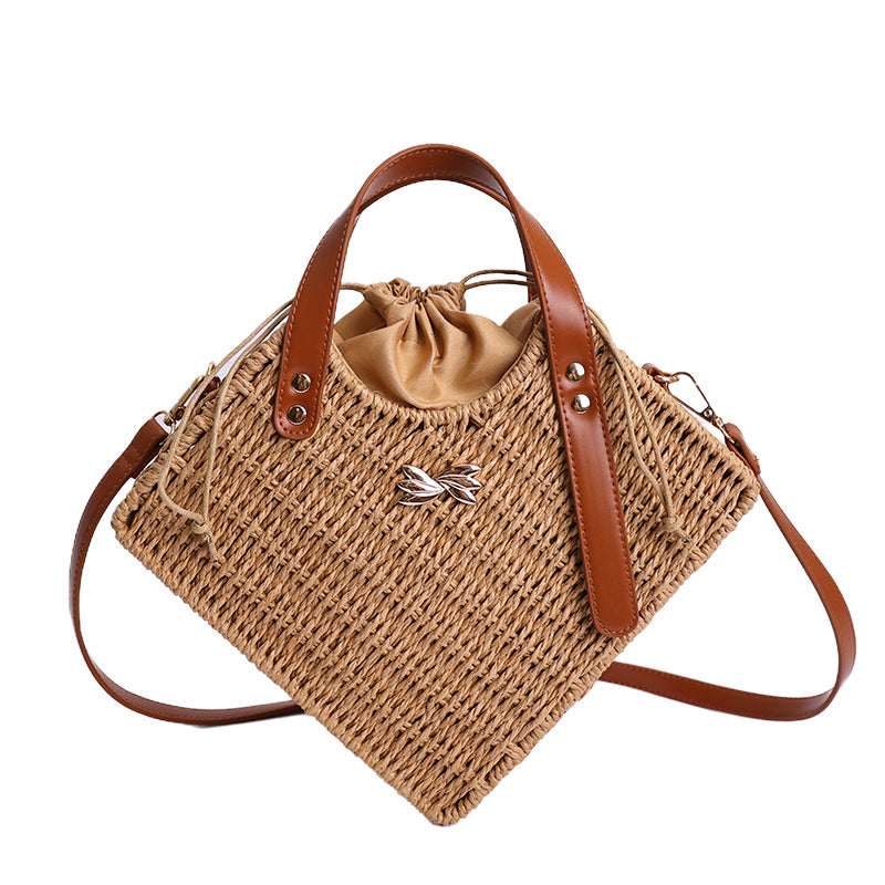 Women's Seaside Clutch Straw Shell-shaped Bohemian Rattan Women's Shoulder Bag