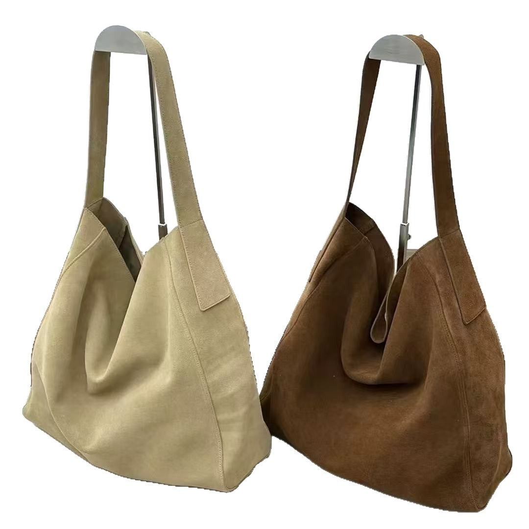 Women's High-grade Suede Genuine Leather Large Capacity Women's Shoulder Bag