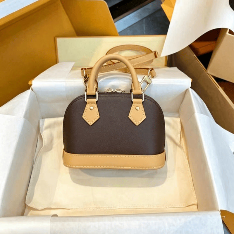 Women's Genuine Leather Presbyopic Mini Shell Fashion Women's Shoulder Bag
