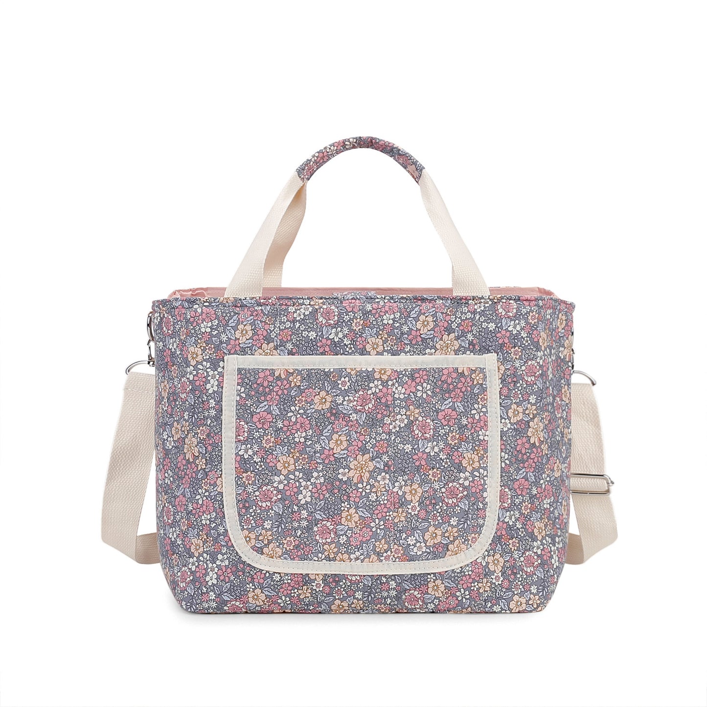 Floral Print Mom Outing Large Capacity Mummy Bag