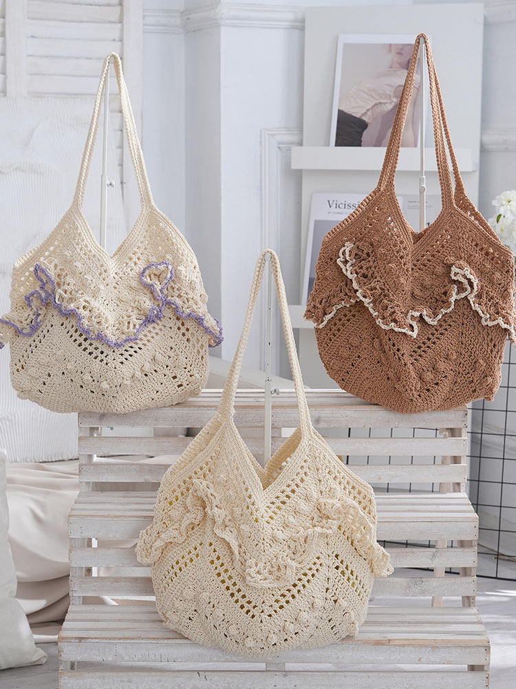 Women's Niche Woven Hand-woven Hollow Seaside Holiday Bags