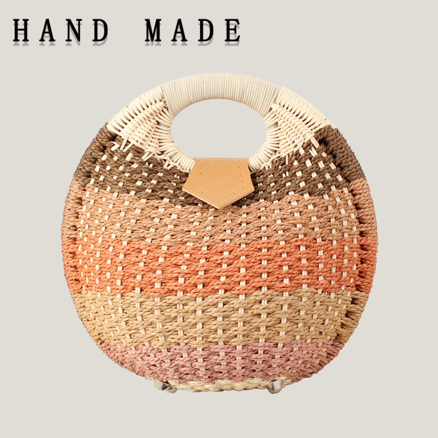 Women's Fashion Shell Cute Personality Rattan Weave Paper String Bags
