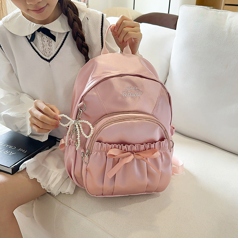 Minority Fashion Commuter Nylon Sweet Lightweight Large Capacity College Student Schoolbag
