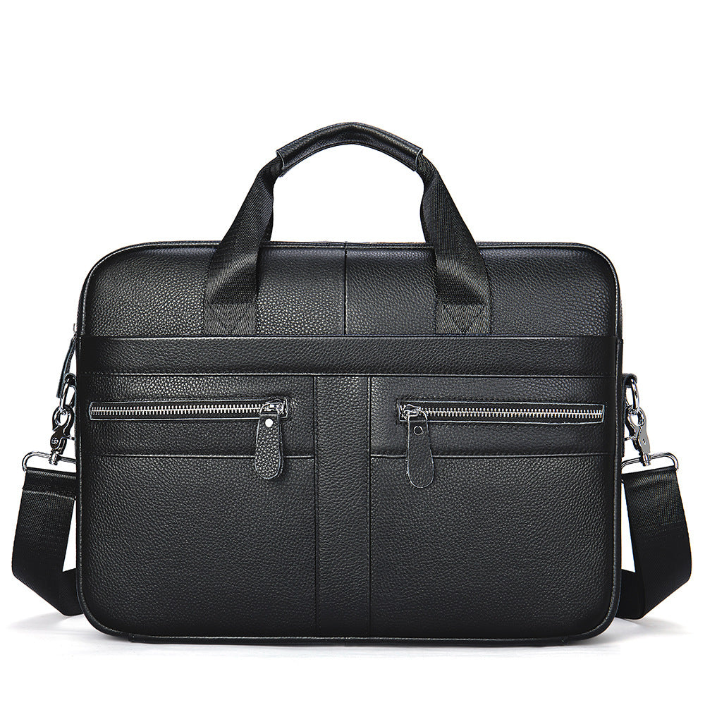 Men's Business First Layer Cowhide Large Capacity Men's Briefcase