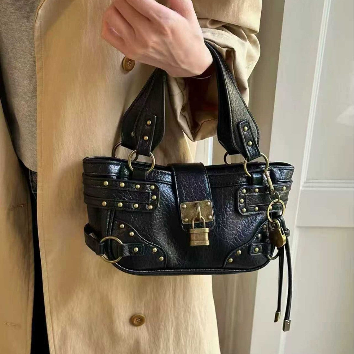 Niche Retro Metal Hot Motorcycle Fashion Bags