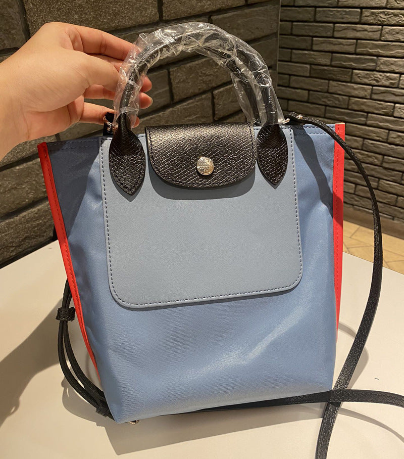 Women's Dragon Nylon Leather Patchwork Portable Dumpling Women's Handbag