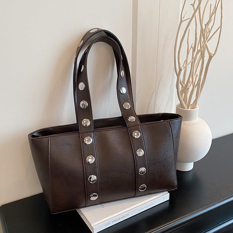 Women's Fashion Cool Large Capacity Underarm Textured Bags