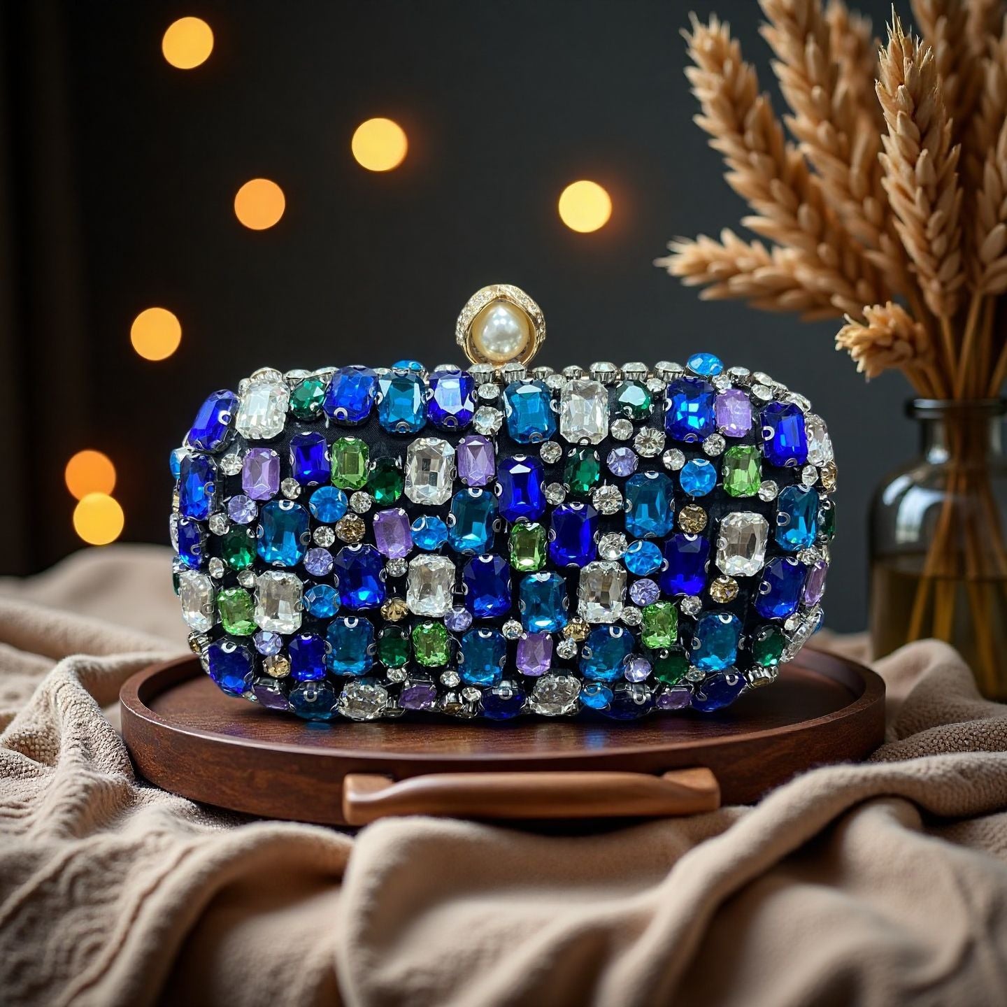 Colorful Rhinestone Shiny Dinner Diamond Banquet Evening Bags