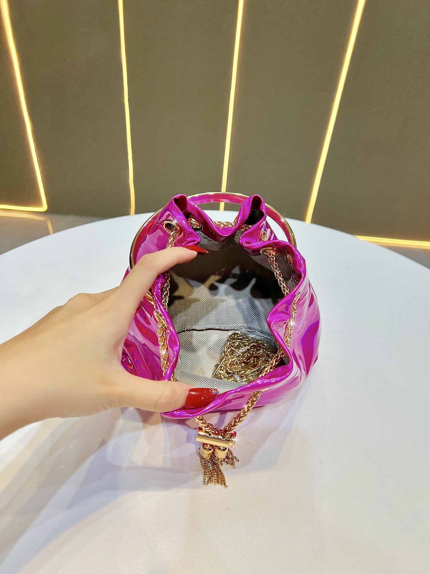 Fashion Women's Korean Simple Chain Niche Dinner Bag