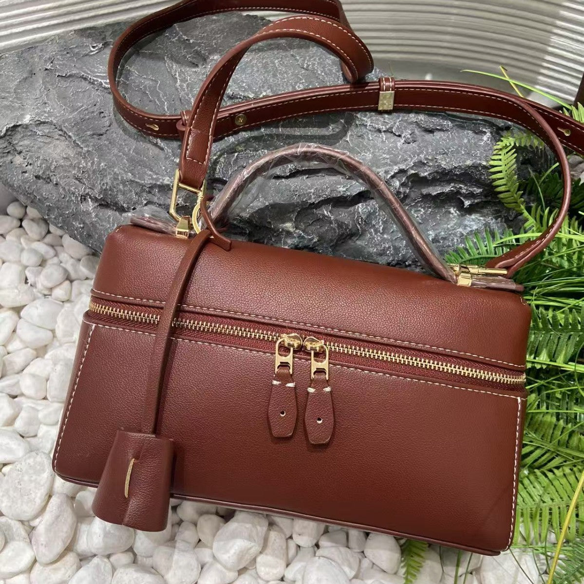 Women's Grain Surface Lunch Box Niche High-grade Bags