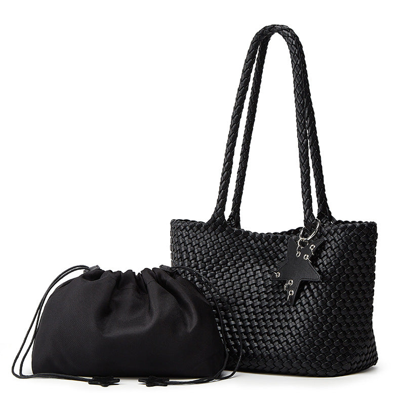 Gun Horizontal Handmade Woven Large Capacity Totes High-grade Women's Shoulder Bag