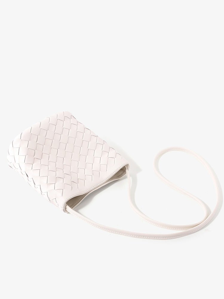 Women's Fashion Trendy Sheepskin Woven Simple Bucket Bags