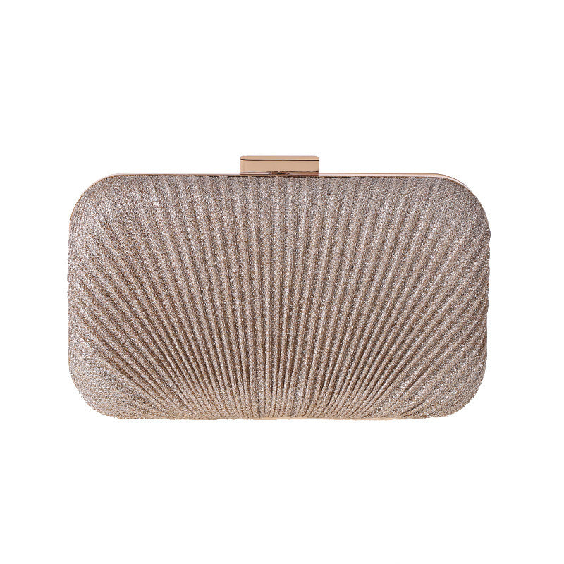 Women's Hard Shell Pleated Clutch Dress Dinner Bag