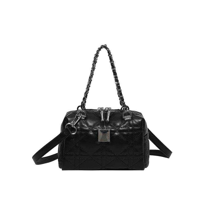 Women's Chain Boston Pillow Fashion Embroidery Thread Women's Handbag