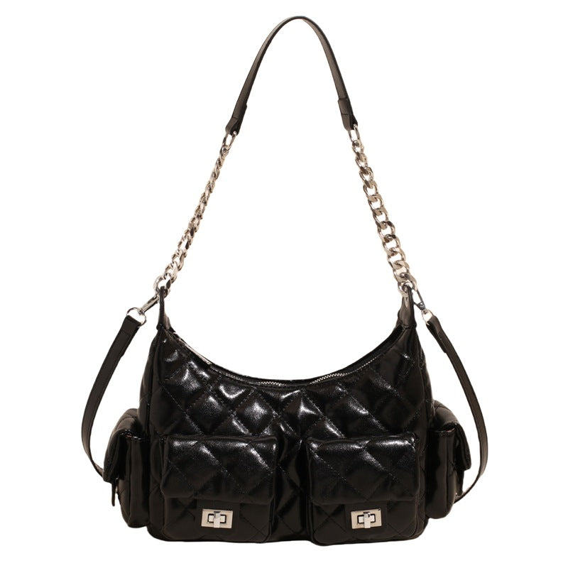 Pretty Women's Commuter Underarm Rhombus Chain Bags