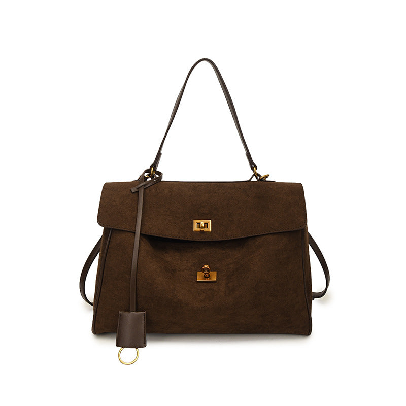 Women's Retro Matte Fabric Fashion Underarm Tote Bags