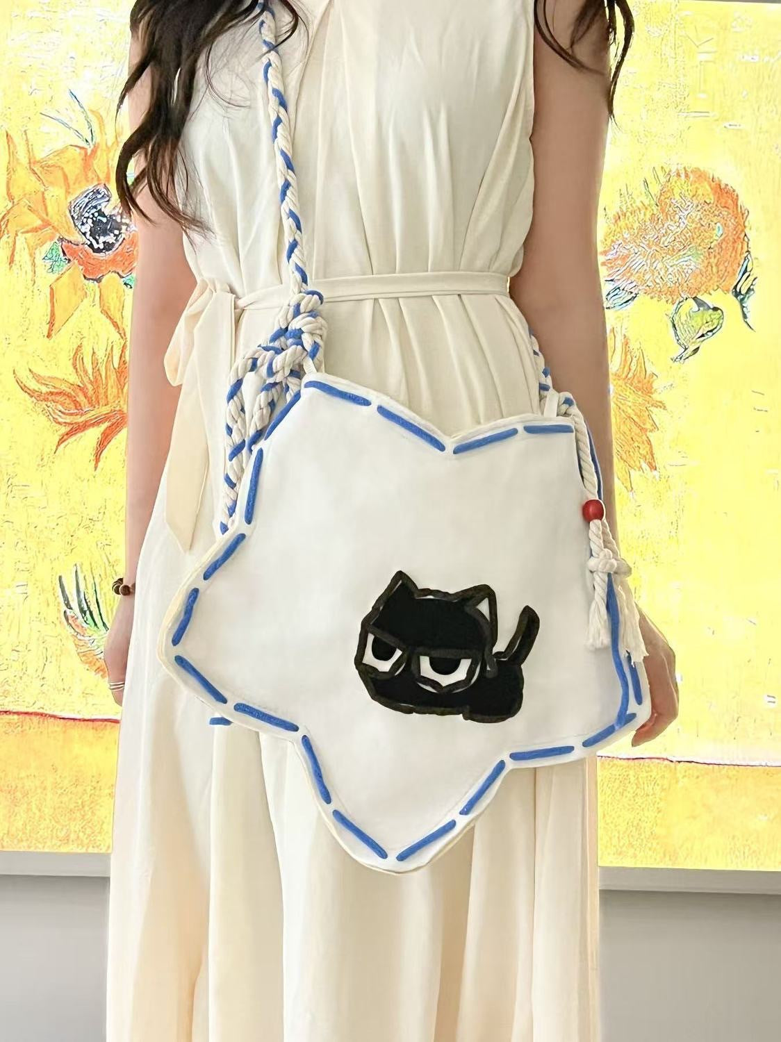 Little Black Cat Trendy Cool Creative Women's Shoulder Bag