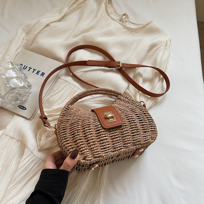 Women's Straw Fashion Knitted Popular Seaside Vacation Bags