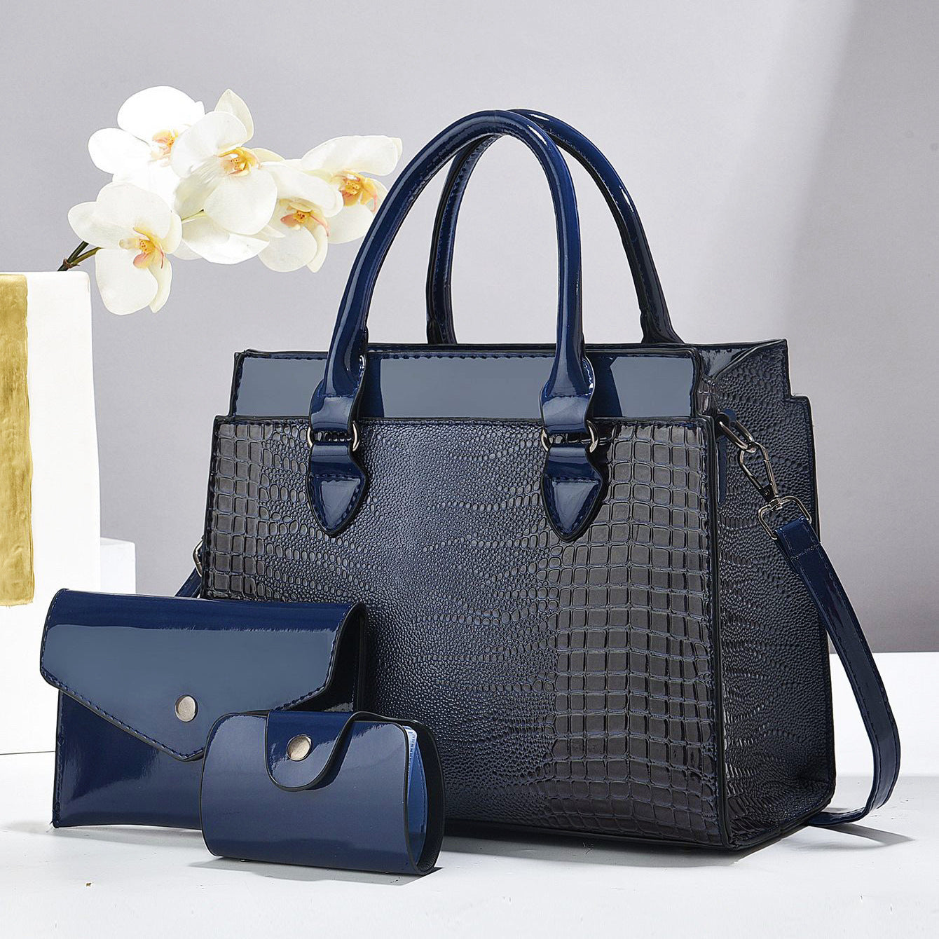 Women's City Alligator Print Mother Three-piece Women's Handbag