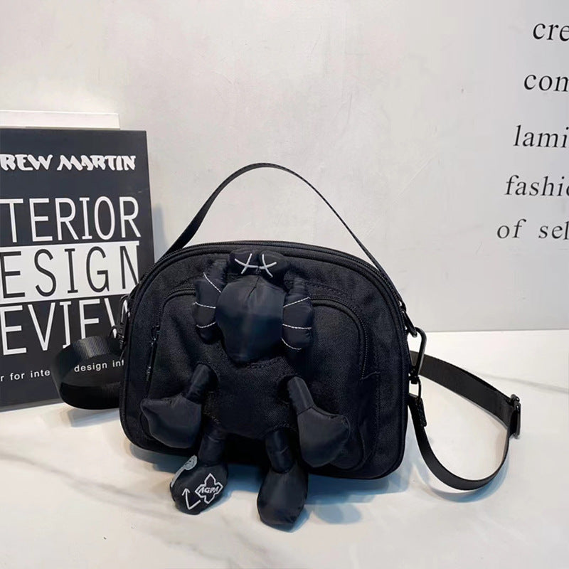Trendy Fashion Pouch Nylon Coarse Pattern Cute Shoulder Bags