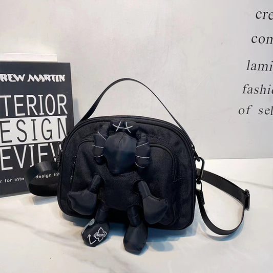 Trendy Fashion Pouch Nylon Coarse Pattern Cute Shoulder Bags