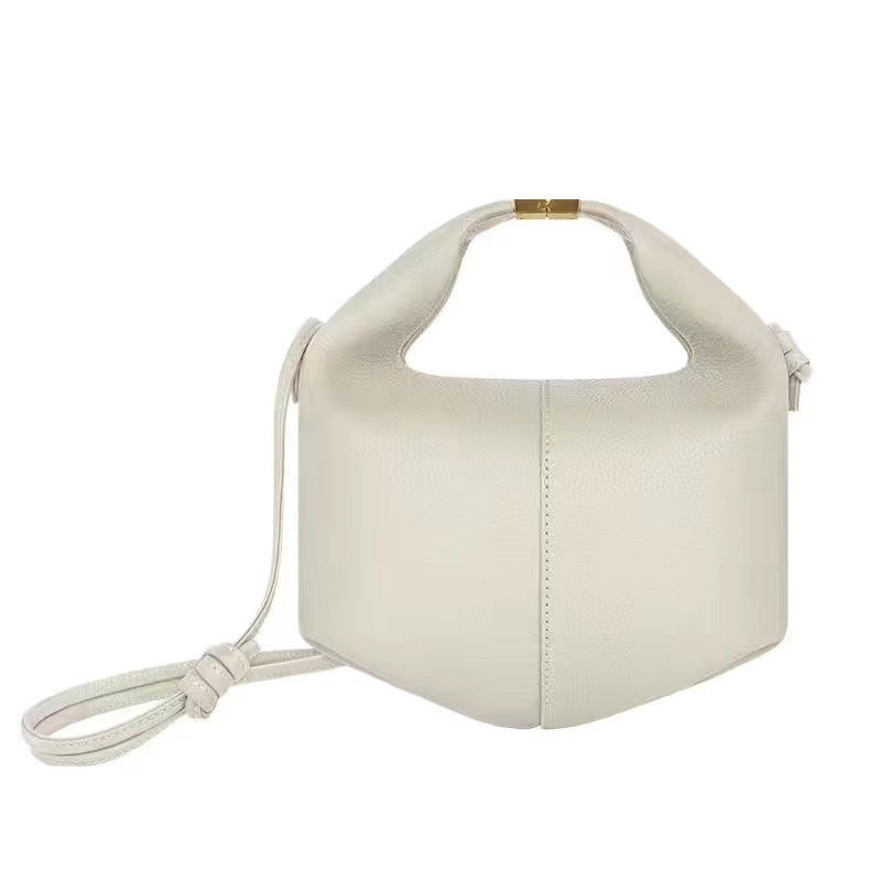 Women's French Niche Cowhide Lunch Box Design Women's Handbag