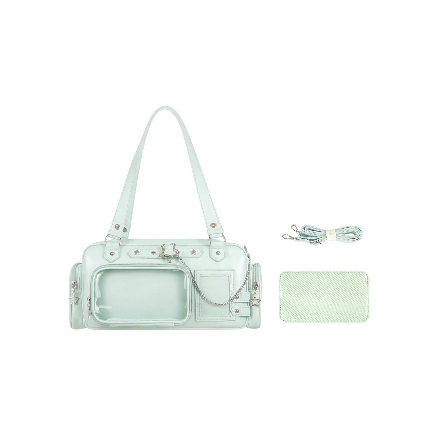 Women's Cartoon Doll Transparent Daily Snacks Sugar Star Underarm Bag