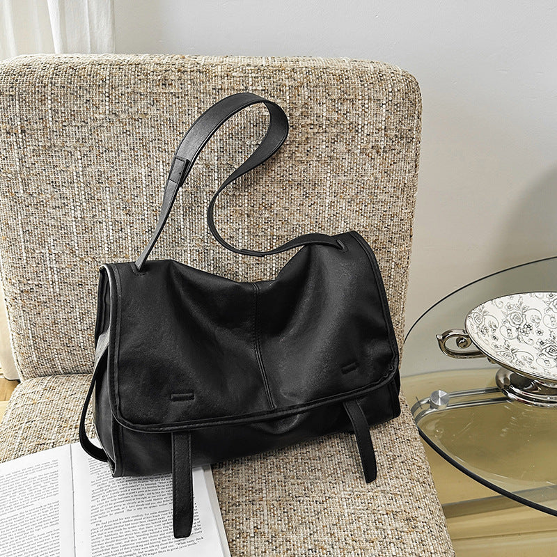 Women's Luxury Plant Kneading Leather Large Capacity Loose Feeling Single Bags