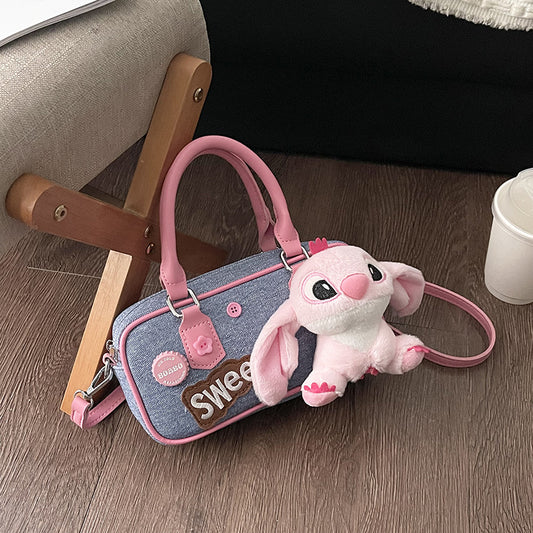 Cartoon Doll Boston Large Capacity Fashion Commuter Niche Cute Handbags