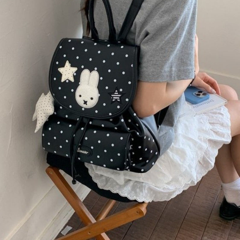 Cartoon Miffy Rabbit Female Drawstring Design Cute Bags