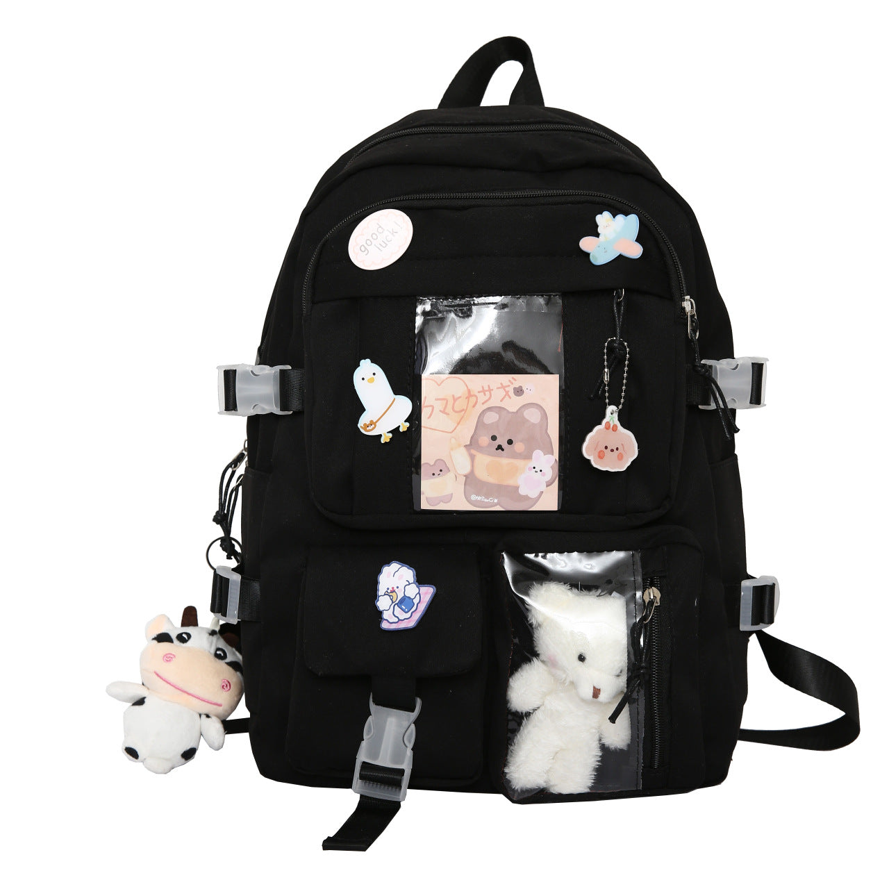 Junior's Korean Style Cute Bear Doll Large College Student Schoolbag