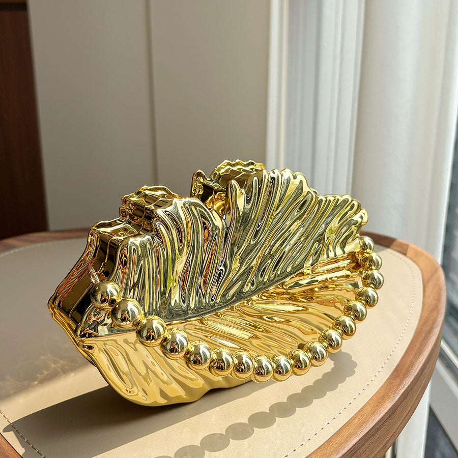 Clutch Glossy Gilding Texture French Vintage Style Acrylic Women's Handbag