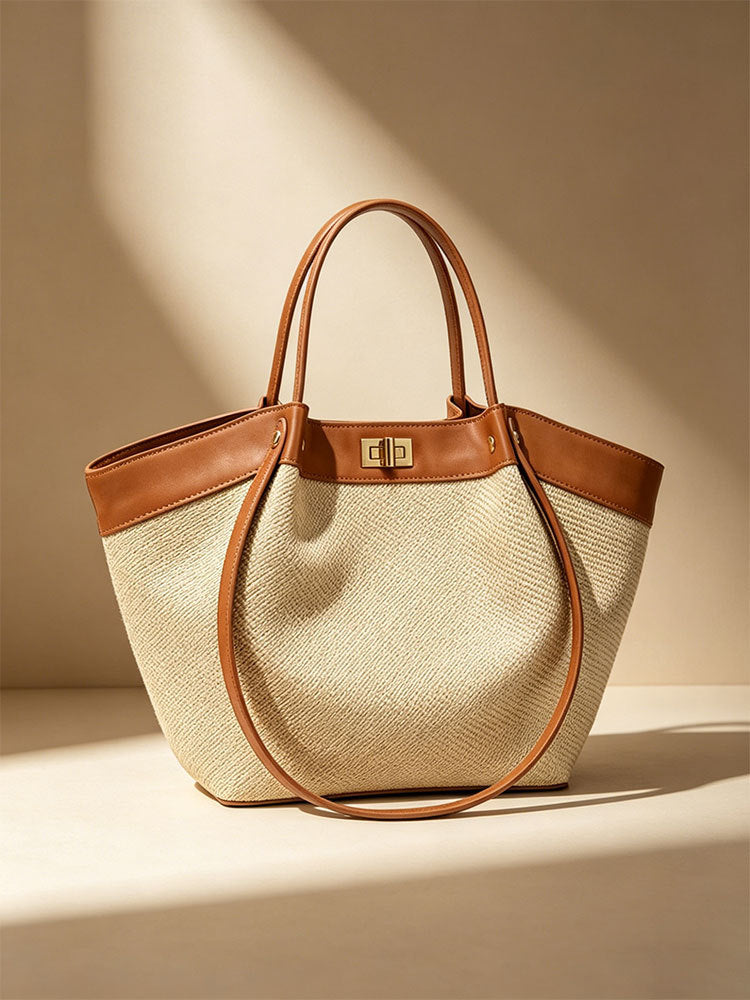 Women's Spring French Minority High-grade Loose Holiday Shoulder Bags