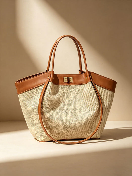 Women's Spring French Minority High-grade Loose Holiday Shoulder Bags