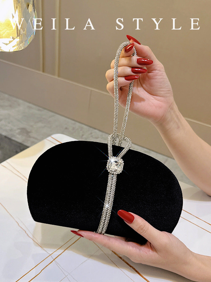 Women's Veet Rhinestone Diamond Clutch Party Bridesmaid Dress Chain Women's Handbag