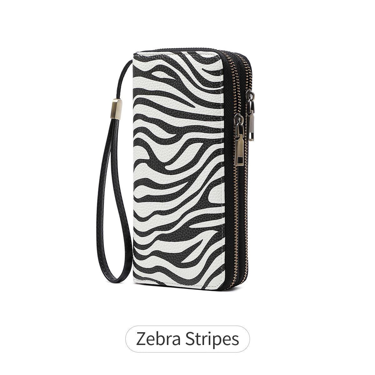 Women's Swiping Double Zipper Expanding Retro Ladies Wallet