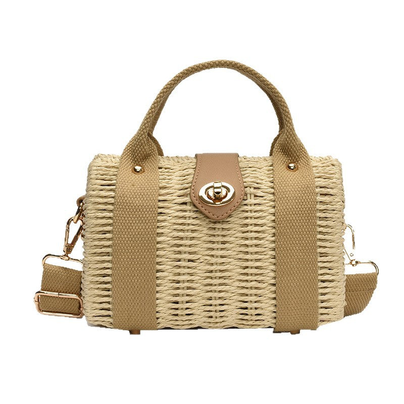 Women's Box Vacation Style Straw Simple Fashion Women's Shoulder Bag