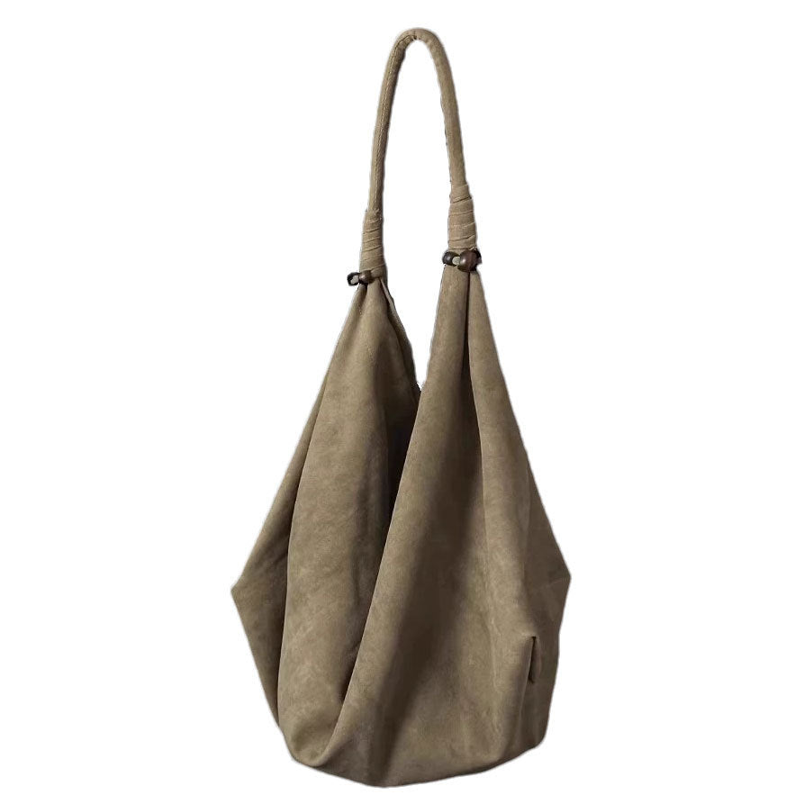 Women's Vagrant One Texture Distressed Canvas Underarm Large Women's Shoulder Bag